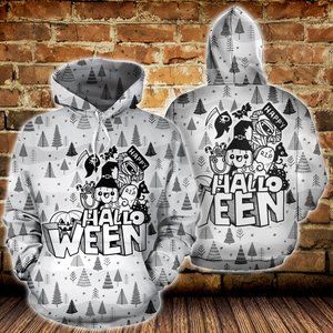 Happy halloween scary theme background hoodie 3d